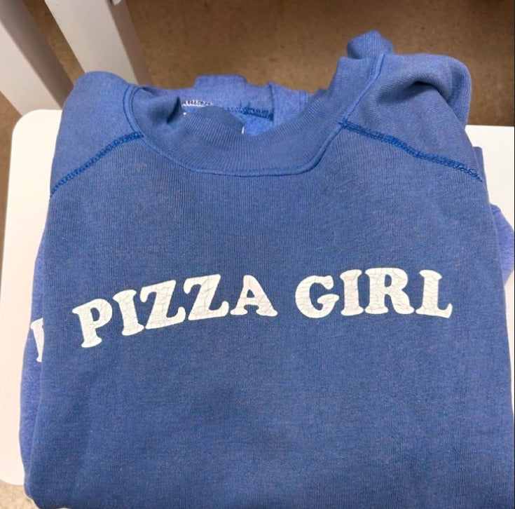 Pizza Girl Vintage Crew