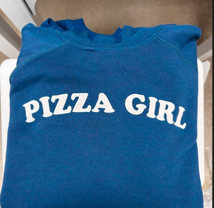 Pizza Girl Vintage Crew