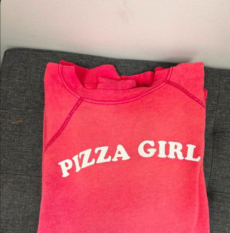 Pizza Girl Vintage Crew