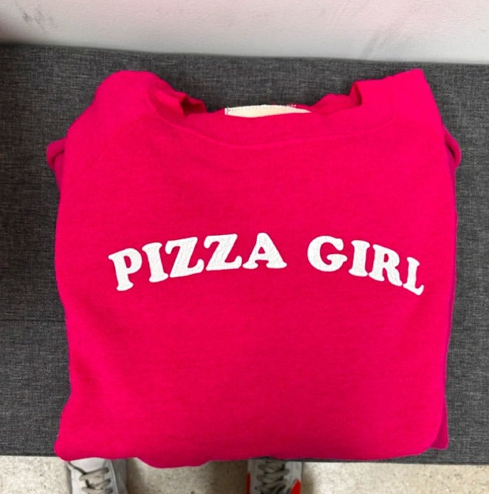 Pizza Girl Vintage Crew