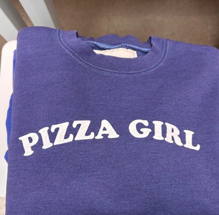 Pizza Girl Vintage Crew