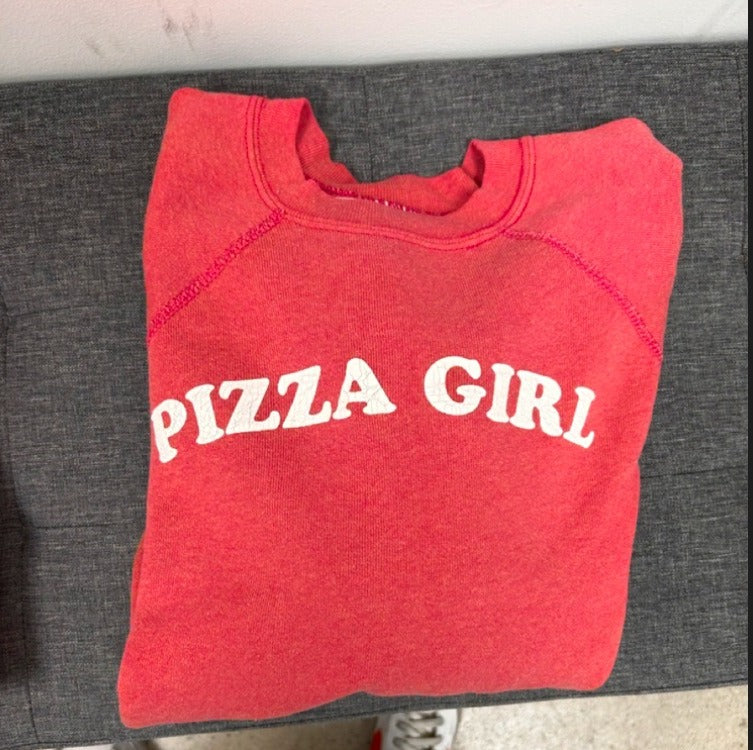 Pizza Girl Vintage Crew