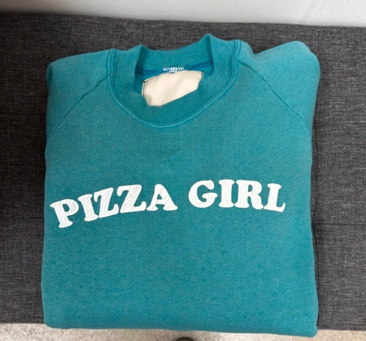 Pizza Girl Vintage Crew